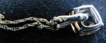 silver chain smoky pendant c